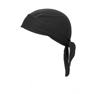 Imagem de MioCloth – Chapéu de caveira para ciclismo, proteção contra raios solares, bandana, algodão, cabeça de boi, faixa de transpiração para corrida, faixa de cabeça, touca respirável, absorvente, à prova de vento, poeira, fantasia de pirata de Halloween, Black 17