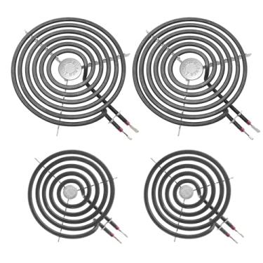 Imagem de COZZIVITA Elemento de substituição do queimador de fogão elétrico WB30M1 e WB30M2, encaixe perfeito na parte superior do fogão elétrico GE Hotpoint. Inclui 5 x 20 cm e 5 x 15 cm
