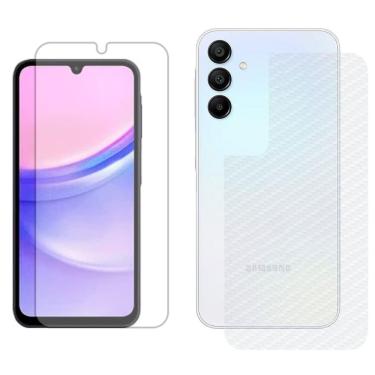 Imagem de Pelícual Hidrogel + Adesivo Fibra de Carbono para Samsung Galaxy A15 5G - Transparente