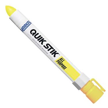Imagem de Markal Marcador de tinta sólida multifuncional Quik Stik 61041, amarelo fluorescente (pacote com 12)