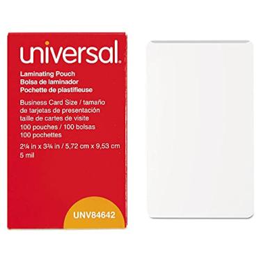 Imagem de Universal UNV84642 100 por caixa de bolsas laminadas transparentes, 2 1/4 polegadas x 8 3/4 polegadas - 1 pacote