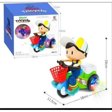 Imagem de Brinquedo Triciclo Bate E Volta Empina Gira 360 Com Sons Luz - Soberan