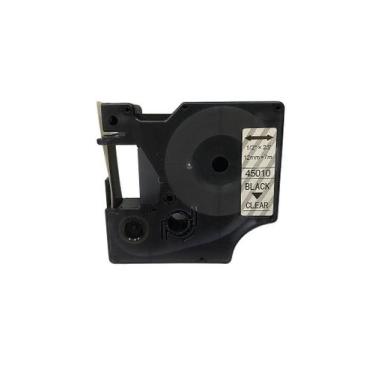Imagem de Fita Compatível Dymo D1 45010 Incolor Letra Preta 12mm - X-Full