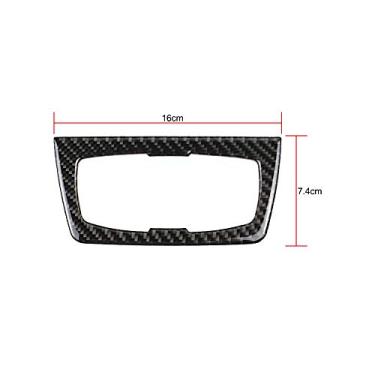 Imagem de Botões do interruptor do farol de fibra de carbono Tampa de moldura decorativa de moldura decorativa para molgem de molgem interior para F30 F31 F32 F33 F34 2012 2020 Modelos de