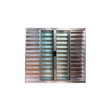 Imagem de Veneziana 6 Folhas Brilhante 100x100 Linha 18 Esmeralda