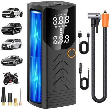 Imagem de Compressor de ar portátil com inflador de pneus 150PSI com 20000mAh