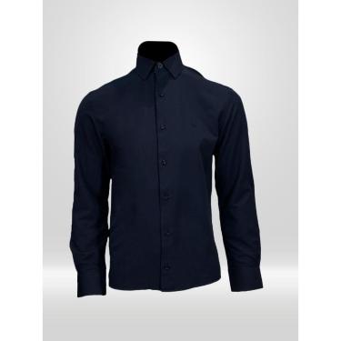 Imagem de CAMISA MASCULINA MANGA LONGA AZUL ESCURO VICTOR VARRENS-Masculino