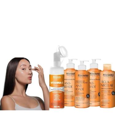 Imagem de Kit Anti-Idade Tratamento Facial Skincare Facial Esfoliante sobre Manc