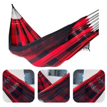 Imagem de Rede De Dormir Descanso Jaguaruana Grande 4,50m x 1,60m Casal Reforçad