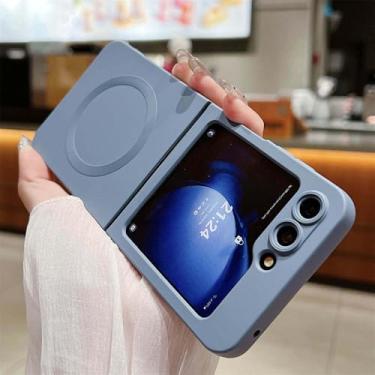 Imagem de Capa magnética fosca de silicone líquido para Samsung Z Flip ZFlip 6 5 4 3 ZFLIP6 com carregamento sem fio, 1, para Z Flip6