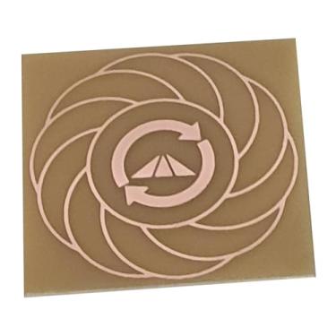 Imagem de Gráfico Radiestesia Radiônica Cobre 7x7 Cm - Turbilhão com Prosperador