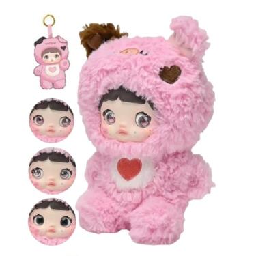 Imagem de Shopular Nommi Blind Box Opened Plush Doll Nommi Loveliness Never Ends Series Confirmed Kawaii Plushie Charm Doll Cute Xmas Collectible Birthday Gift (Pink Pig)