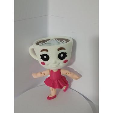 Imagem de Bailarina Capuccina 3D, Boneca Articulada 12 cm, Brainrot Italiano Meme VIRAL TIKTOK Brinquedo Colecionável Brinquedo Menina