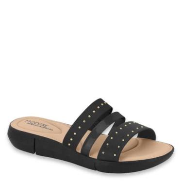 Imagem de Tamanco Feminino Modare Conforto Casual Tiras 7199.106, Preto, 37