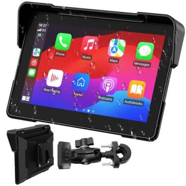 Imagem de Navegação GPS para motocicletas YCV MT700 Wireless Carplay/Android