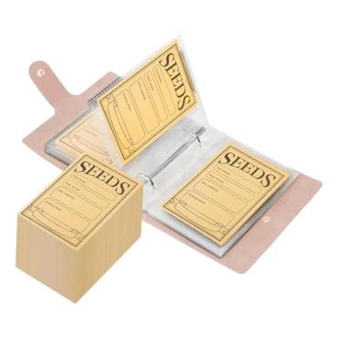 Imagem de DimyFew Pasta organizadora de pacotes Saver Binder com 50 envelopes transparentes e 50 envelopes para grãos de café em casa e flores de café, Rosa