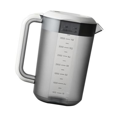 Imagem de Fenteer Jarra de água com tampa Chaleira de água fria Jarra de multiuso para geladeira para reuniões Restaurantes Churrasco Fácil de encher, 4l