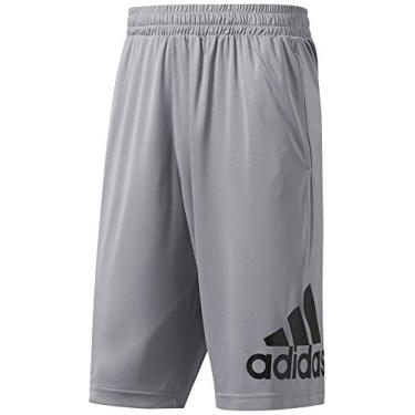 Imagem de adidas - shorts de basquete masculino Crazylight, Grey/Black, Medium