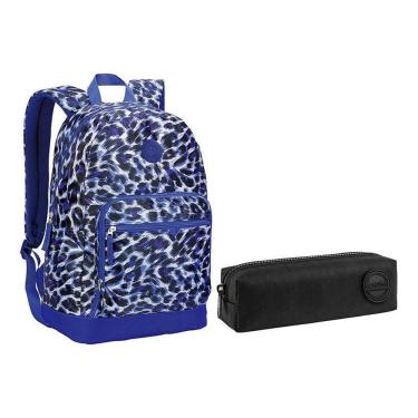 Imagem de Kit Mochila Escolar Infantil Sbdz-5609 E Estojo Académie Preto - Fuseco