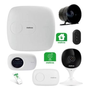 Imagem de Kit Alarme Profissional Intelbras AMT 1016 NET com Câmera Teclado e Re