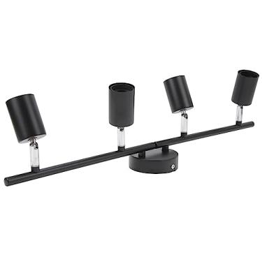 Imagem de TOPINCN Iluminação Flexível de Trilha LED, 4 Luminárias de Faixa Preta Fosca Clara Com Cabeça Leve Rotativa, Holofotes de 60W Com Braço Claro para o Quarto da Cozinha Hotel
