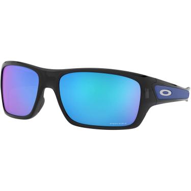 Imagem de Óculos de Sol Oakley Turbine 0OO9263 926356 Tam 63 / Preto - Lentes Prizm Sapphire