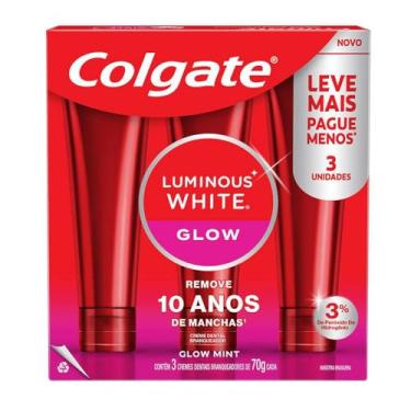 Imagem de Creme Dental Para Clareamento Colgate Luminous White Glow 70g 3 un