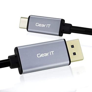 Imagem de Cabo USB-C para DisplayPort da GearIT [compatível com Thunderbolt 3 portas] Cabo USB tipo C para DisplayPort (4K@60Hz) para MacBook Pro 2018/2017, MacBook Air, iPad Pro 2018, Surface Book 2 e mais, preto, 3 Feet, GI-USBC-DP-3FT