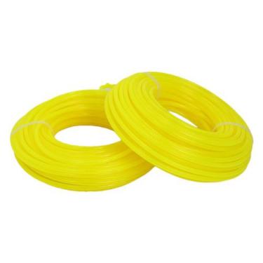 Imagem de Kit 2 Rolos 15 Metros Fio de Nylon Redondo 3mm Para Roçadeiras Jardina