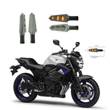 Imagem de KIT 4 Luz Seta Esportiva Pisca Led de Carbono Modelo P03 para Moto XJ6