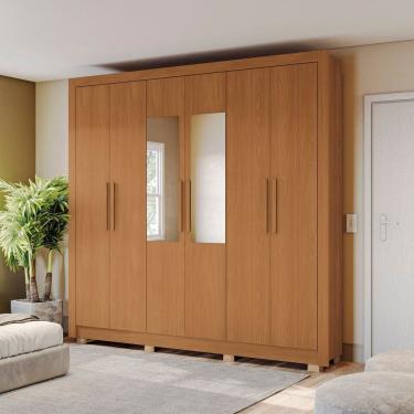 Imagem de Guarda-roupa Casal 6 Portas Dormitório Open Canela