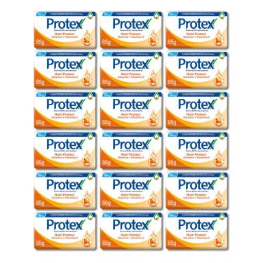 Imagem de Kit 18 Sabonetes Protex Nutri Protect Glicerina Vitamina E 85g