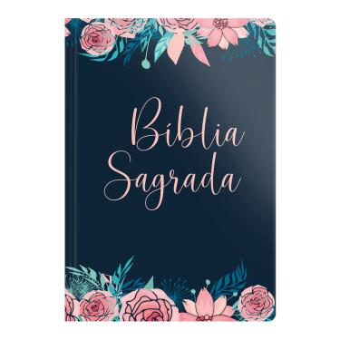 Imagem de Biblia Nvi Capa Especial 2 cores  Rosas Capa Dura