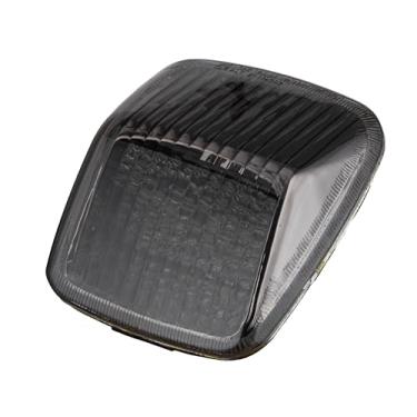 Imagem de Compatível com HARLEY-DAVIDSON V-Rod; luz traseira de freio LED + função de seta integrada (estilo 1: lanterna traseira de freio de LED + seta, cor fumaça)