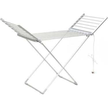 Imagem de Secador De Roupas Aquecido Elétrico, Secador De Roupas Elétrico Interno De Baixa Energia De 230 W Com 18 Barras Aquecidas, Escorredor Aquecido Com Asas Dobráveis Para Casa, Lavanderia, Apar