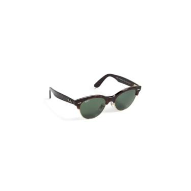 Imagem de Óculos de Sol Ray-Ban Clubmaster Way 0RB2341 990/31 Tam 54 / Vermelho Havana - Lentes Verde