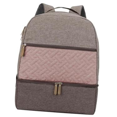 Imagem de Milageto Mochila para fraldas de bebê Mochila de viagem para mamãe Mochila de amamentação resistente a rasgos, Multicolor B