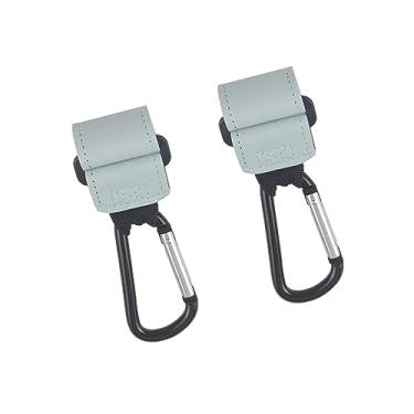Imagem de YIJU Conjunto de 2 Ganchos para Carrinhos de Bebê - Suporte para Sacolas, Azul claro