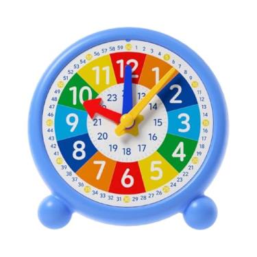 Imagem de Dynwave Atividade de relógio de brinquedo para aprender as horas, cognição numérica, relógio de ensino para crianças e bebês