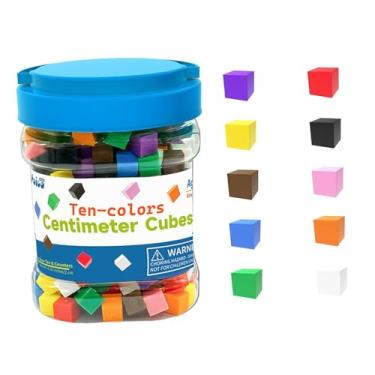 Imagem de menolana 300 peças de cubos de centímetro para classificação de brinquedos com 10 cores para crianças, cubos de matemática de 1 cm para atividades