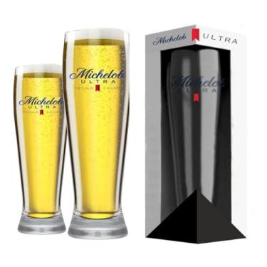 Imagem de Jogo 2 Copos P Cerveja E Chopp Michelob Ultra Oficial 450ml