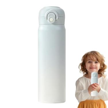 Imagem de Garrafa De Água Inoxidável,Garrafa Térmica de Aço Inoxidável 500ml | Copo Térmico Para Viagens Esportes Café | Uso Diário Família Escola Homens Mulheres Crianças
