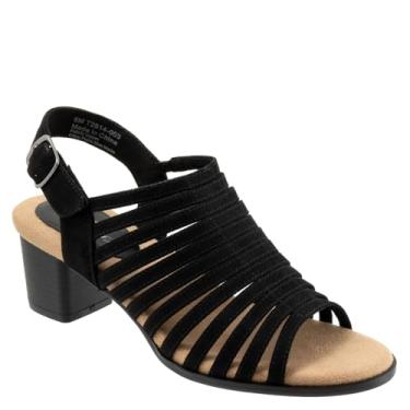 Imagem de Trotters Sandália feminina de salto médio, Camurça preta, 7.5 Wide