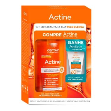 Imagem de Kit Actine Darrow Gel de Limpeza 400g e Ganhe Actine Aquafluid Antioleosidade FPS 60 Sem Cor 20g