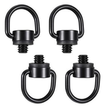 Imagem de 4 peças de parafuso de anel D de aço inoxidável, parafusos de anel D para câmera, suporte articulado, rosca de 1/10.2 cm-20, câmera de parafuso de fixação para câmeras DSLR de tripé, bastões de selfie