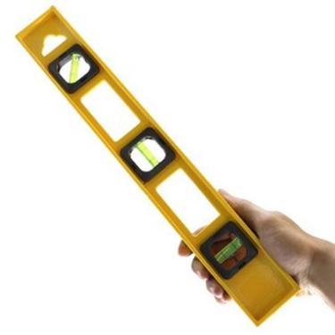 Imagem de Nível Plástico 40Cm 16 Com 3 Bolhas Régua Prumo Barcelona