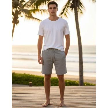 Imagem de Bermuda Moletom Masculina Algodão Treino Academia Casual - Accion Stor