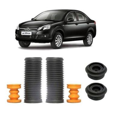 Imagem de 2 Kit Coxim Amortecedor Traseira Jac J3 Turin 2011 2012 2013