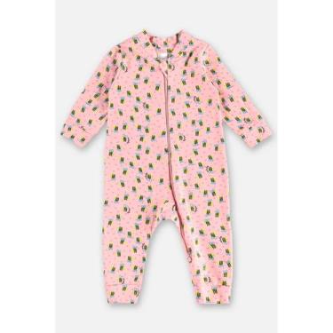 Imagem de Macacão em Suedine para Bebê Menina Up Baby, Rosa, RN