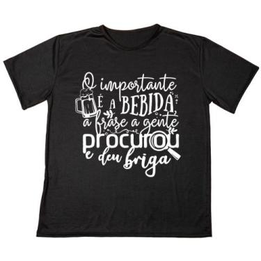 Imagem de Camisa Personalizada Frases O Importante É A Bebida Camiseta Estampada